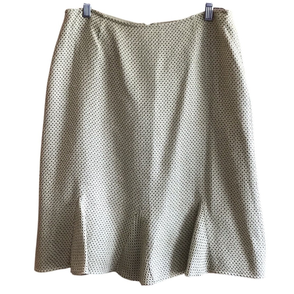Emma James Liz Claiborne Green Tweed A-Line Skirt Sz 12 Knee Length Professional